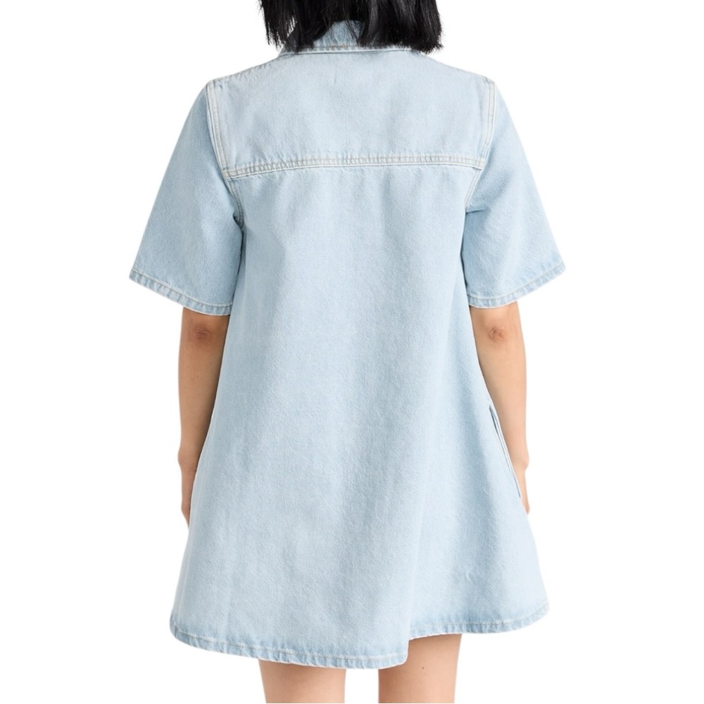 Ganni Cutline Denim Mini Dress - Picture 7 of 15